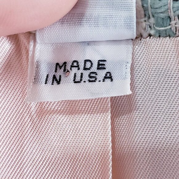 Vintage 100% Silk Hand Woven One Button Blazer Pink Silver Metallic Size Small - Picture 11 of 12